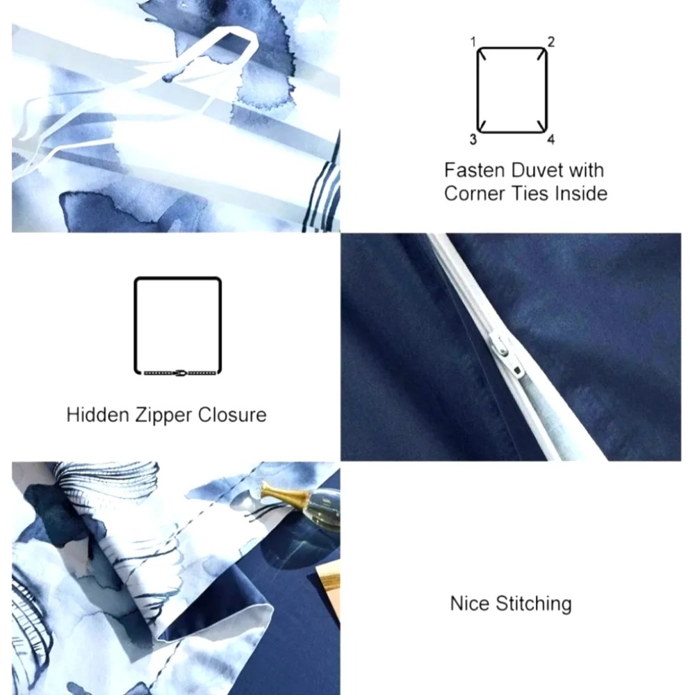NEW MILDLY 500 THREAD COUNT HIGH QUALITY COTTON DUVET SET SIZE FULL